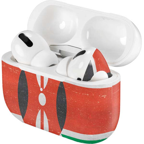 Kenya Flag Distressed AirPods Skins